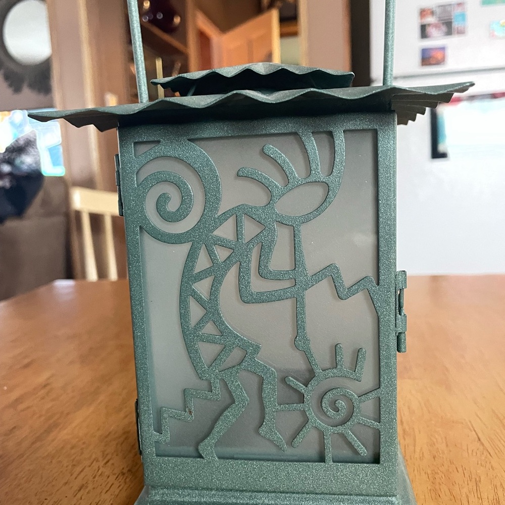 Decorative Green Metal Lantern
